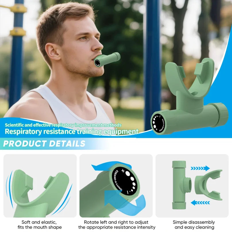 NNEOBA Breathing Trainer – Adjustable Lung Respirator Fitness Training Device-4