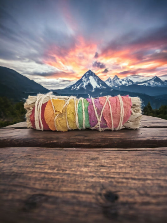 Smudge Stick - 7 Chakra White Sage 10cm